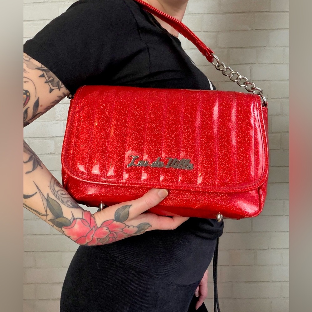 Lux de Ville Retro Mini Gambler tote bag with chain